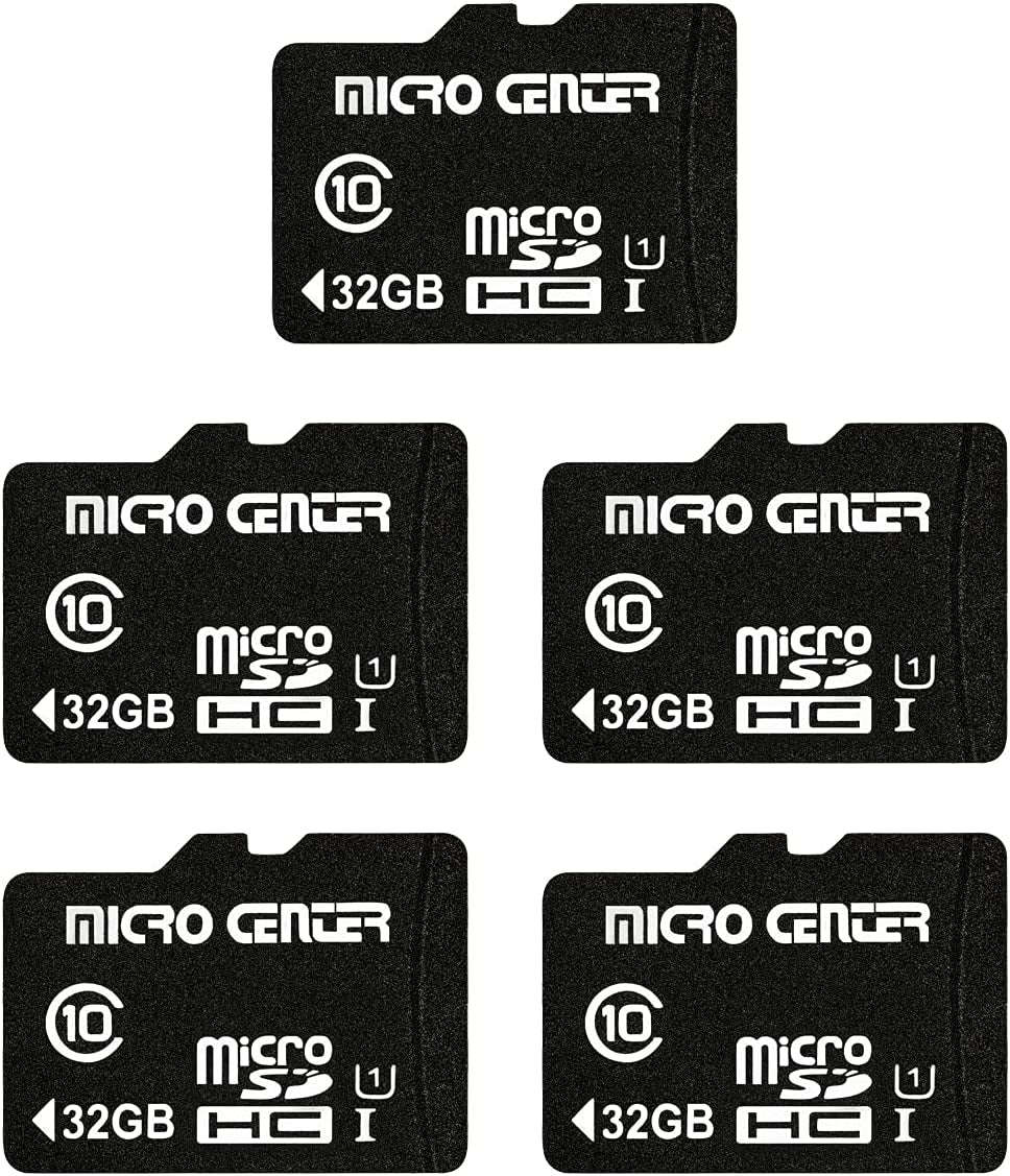 32GB Class 10 Micro SDHC Flash Memory Card with Adapter for Mobile Device Storage Phone, Tablet, Drone & Full HD Video Recording - 80Mb/S UHS-I, C10, U1 (5 Pack)